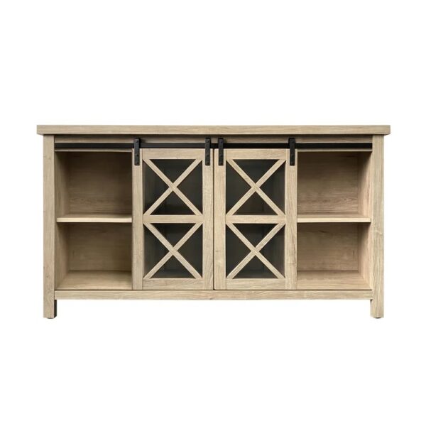 Hythe 58'' Media Console White Oak Finish