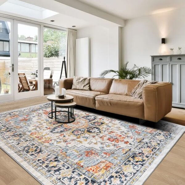 Machine Washable Non-slip Soft Oriental Area Rug 6'x9'