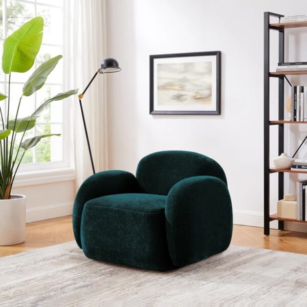 31.9 Inch Wide Upholstered Swivel Accent Chair