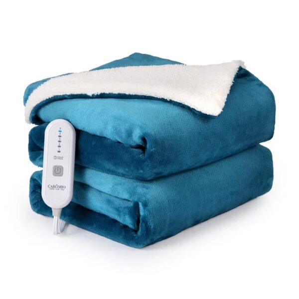 Teal Heated Throw Blanket