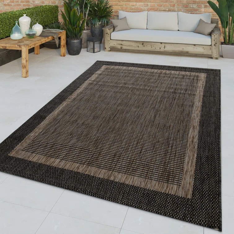 Wick St. Lawrence Rustic-Style Outdoor Area Rug Rectangle 7'10" x 11'2"