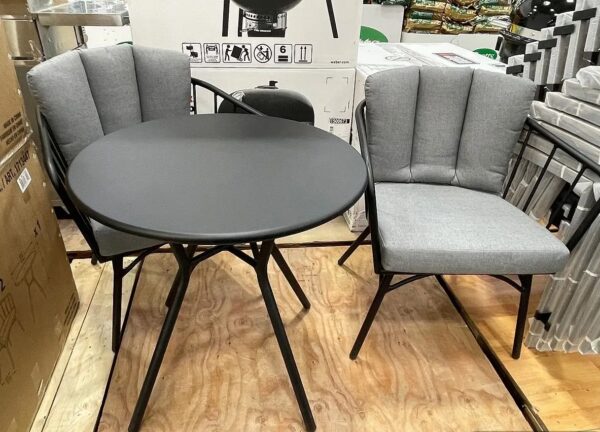 Rimini 3 Piece Bistro Set Gray