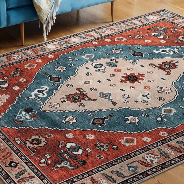 Koressa Chenille Machine Washable Oriental Rug 5'x7'