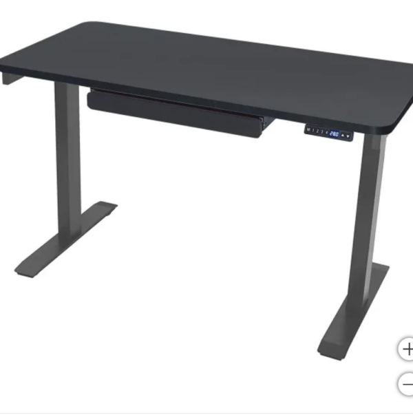 48 in. × 24 in. Height Adjustable Standing Desk Black