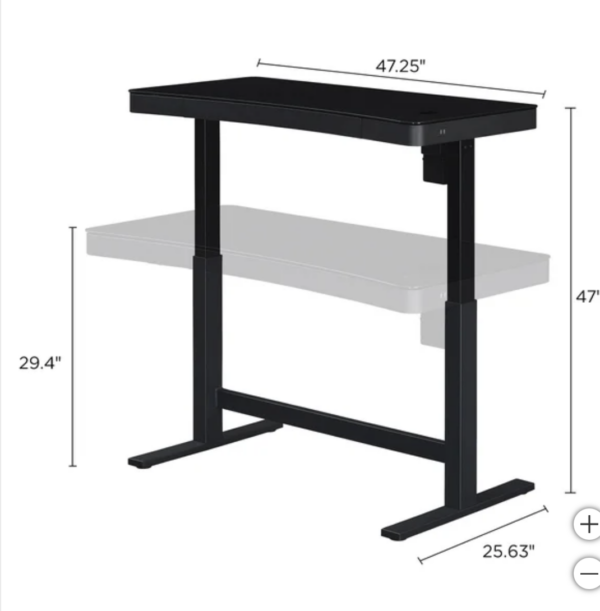 Tresanti 48" Adjustable Height Desk Black - Image 7