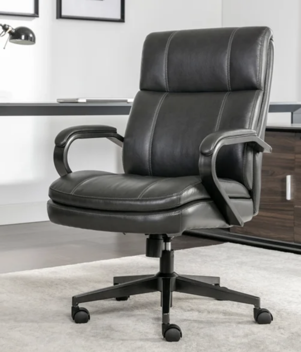 True Innovations Contoured Mid-Back Manager Office Chair - Image 2