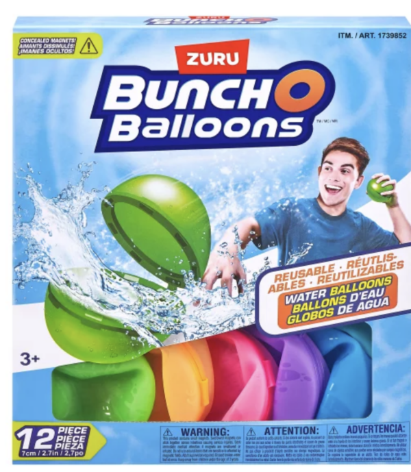 Zuru - Bunch O Balloons Reusable Water Balloons, 12 Pack