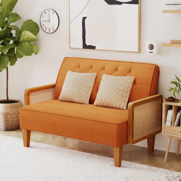 Bemidji 43'' Upholstered Loveseat Orange