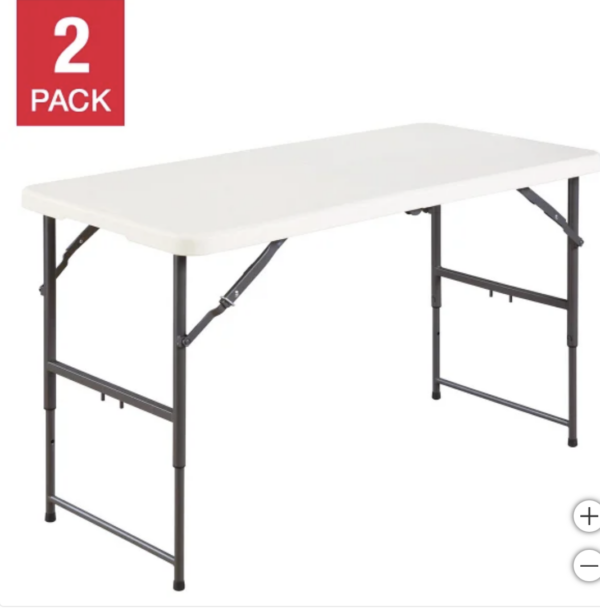 Star Elite 121.9 cm (4 ft.) Centre-Fold Table, 2-pack