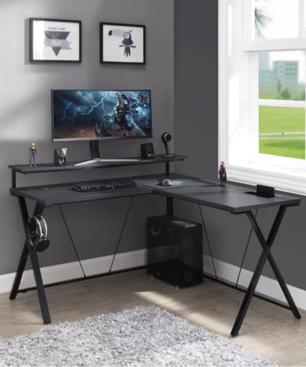 Checkpoint Battlestation L-shape Gaming Desk