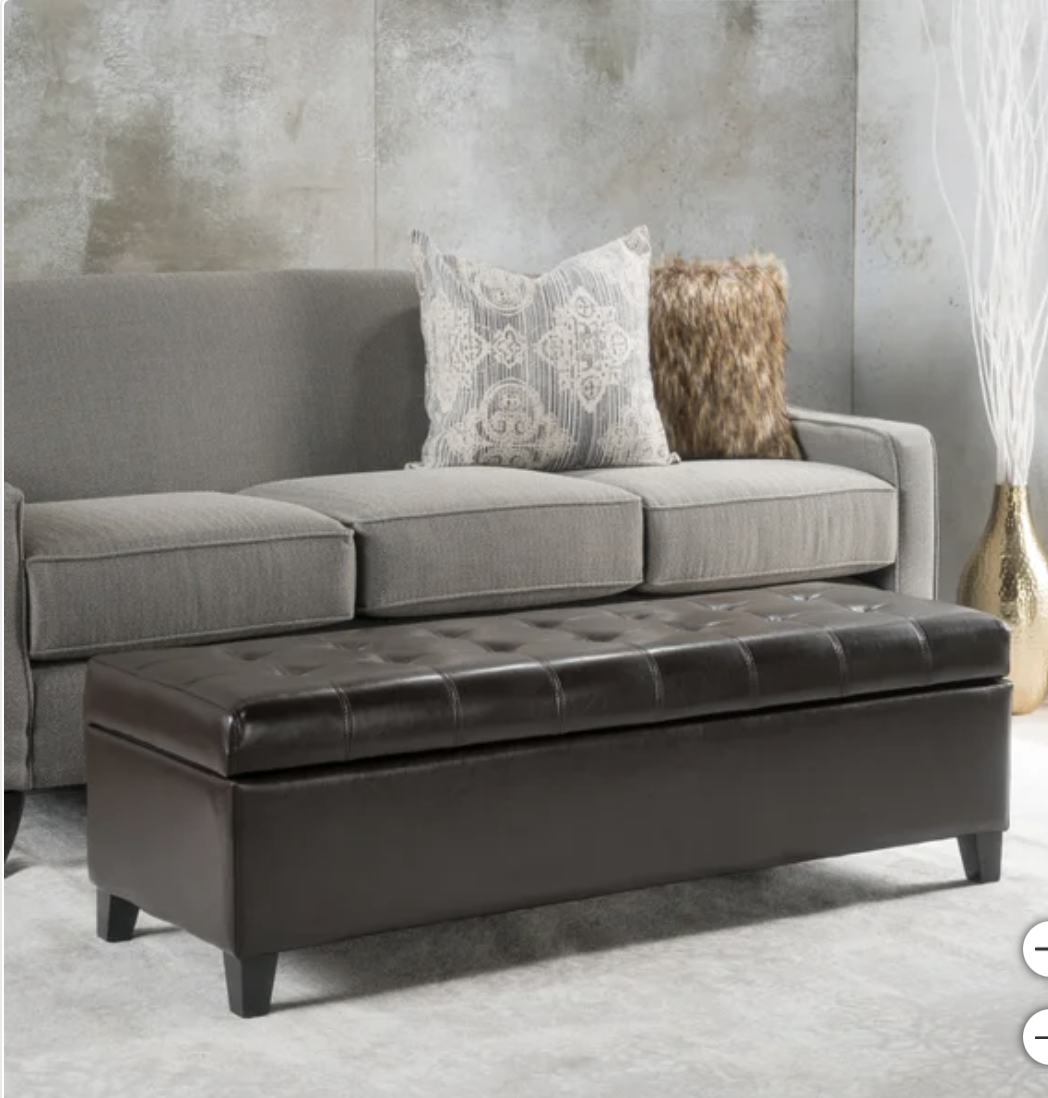 Fulham Brown Storage Ottoman