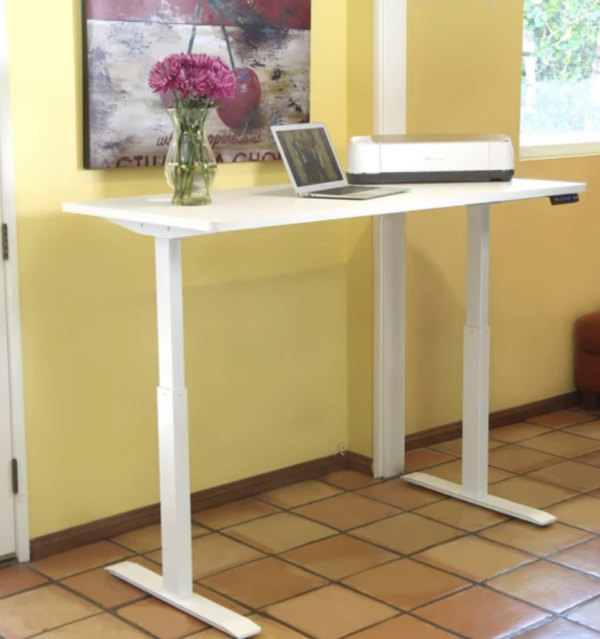 Motionwise 152.4 cm × 76.2 cm (60 in. × 30 in.) Height Adjustable Standing Desk White