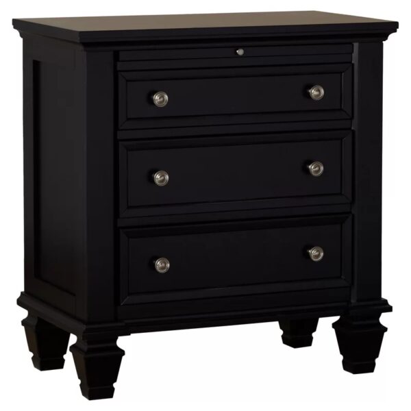 Christy 3 - Drawer Bachelor's Chest Black - Image 2