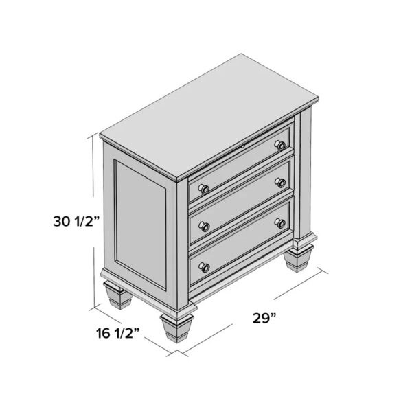 Christy 3 - Drawer Bachelor's Chest Black - Image 4