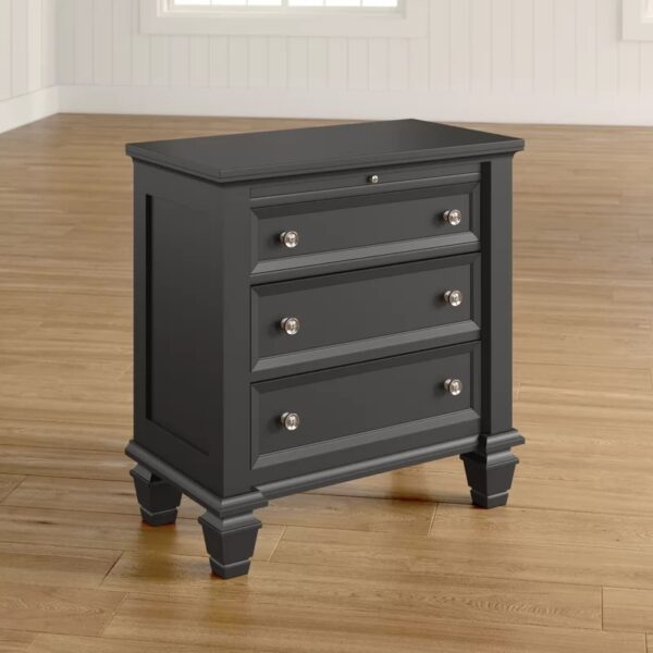 Christy 3 - Drawer Bachelor's Chest Black - Image 5