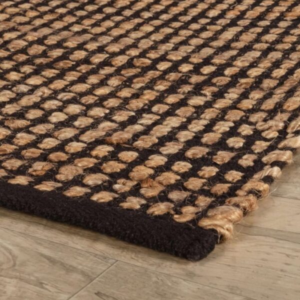 Gravel Black/Natural Handwoven Jute Rug 8'x10' - Image 2