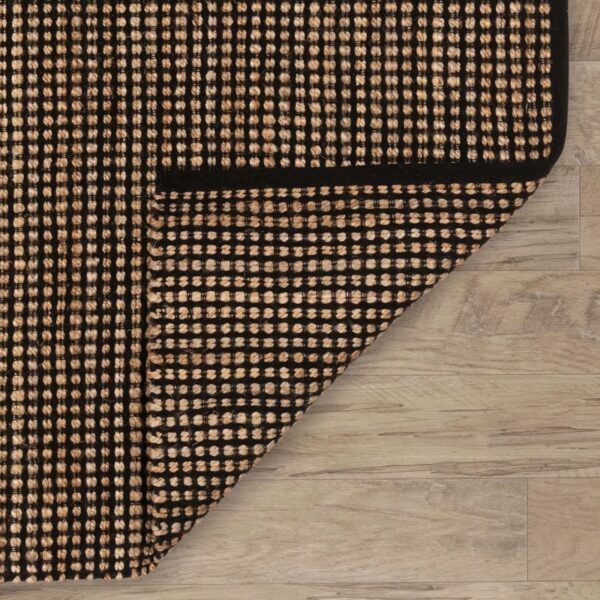 Gravel Black/Natural Handwoven Jute Rug 8'x10' - Image 4