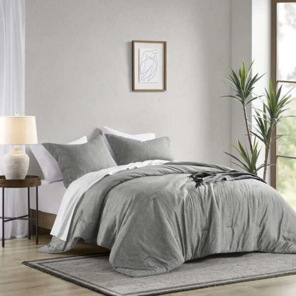 Rayne Chambray Print Lightweight Modern Comforter Set King