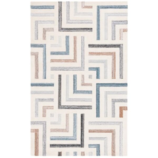 Fifth Avenue 601 Area Rug In Ivory / Grey 6'x9'