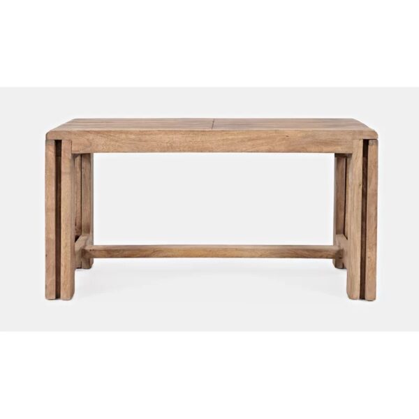 Wilmington Solid Wood Storage Bench Natural