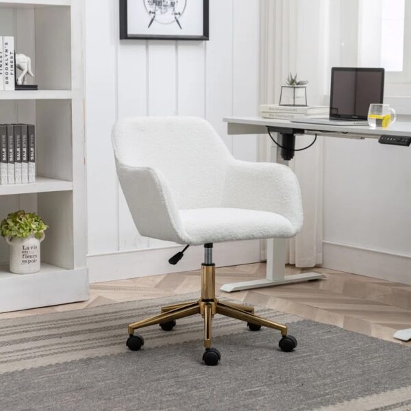 360 Swivel Home Office Chair White