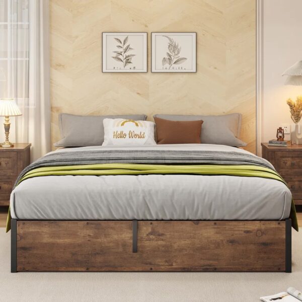 Caityln Lift Up Storage Bed King Brown