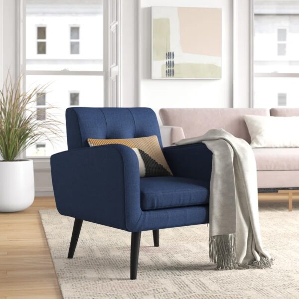 Almeda Upholstered Armchair Blue