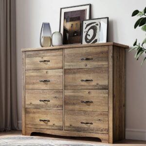 Kaiser 8 Drawer 47.2" W Double Dresser, Brown