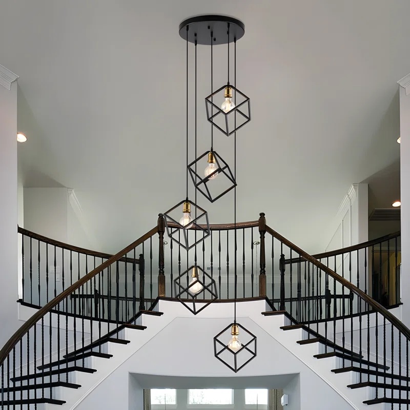 Indie 5 - Light Modern Cluster Square Cube Minimalist Chandelier