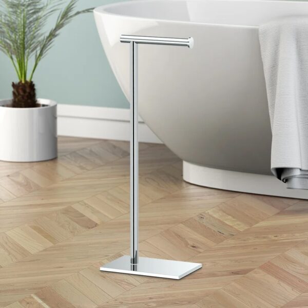 Latitude II Freestanding Toilet Paper Holder with Weighted Base Chrome