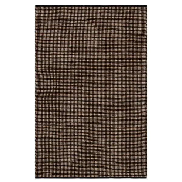 Gravel Black/Natural Handwoven Jute Rug 8'x10'