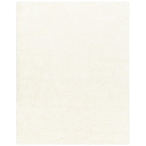 Savina Rectangle Solid Colour Machine Woven Polyester Area Rug in Cream Rectangle 7'10" x 10'