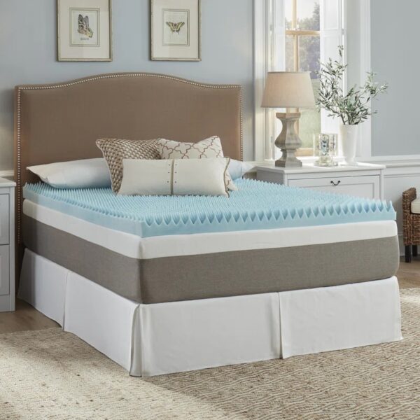 4" Reversible Gel Memory Foam Mattress Topper Twin