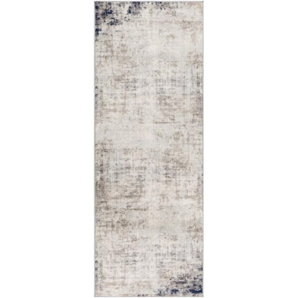 Jemison Abstract Blue/Ivory Area Rug 2'7"x10'