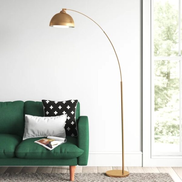 Santori 79'' Gold Arched Floor Lamp