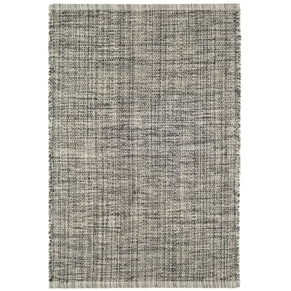 Dash & Albert Handwoven Cotton Area Rug in Black/Beige 2'x3'