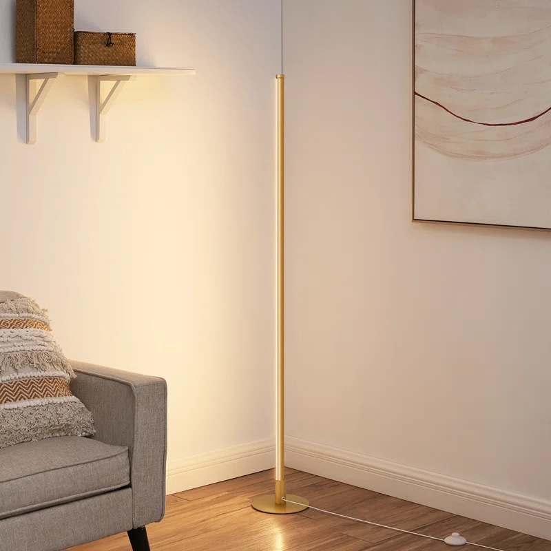 58" Modern LED Corner Floor Lamp with Smart App and Remote Control