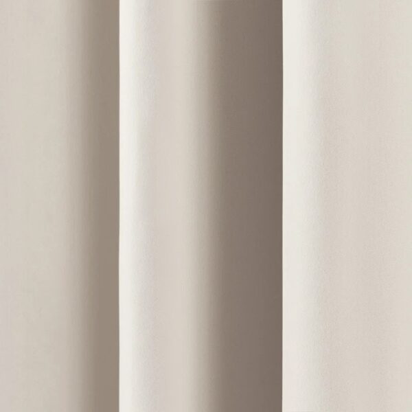 Beige Polyester Blackout Curtain Panel 80"x84"