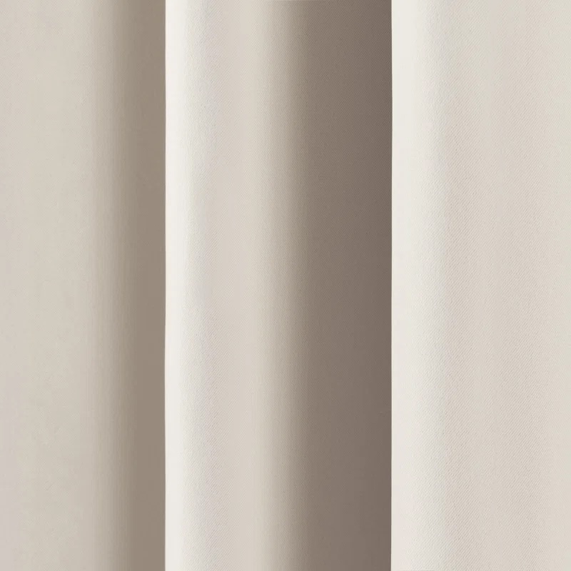 Beige Polyester Blackout Curtain Panel 80"x84"