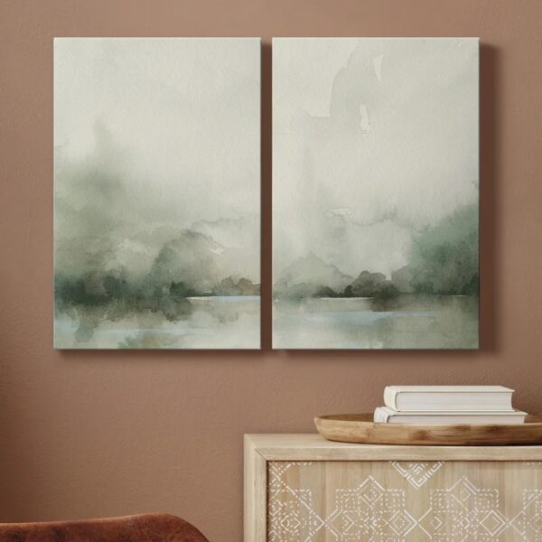 Heavy Fog Wrapped Canvas - Set of 2