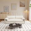 63.8" 3-in-1 Convertible Pull Out Sofa Bed with Side Storage Beige - Image 5