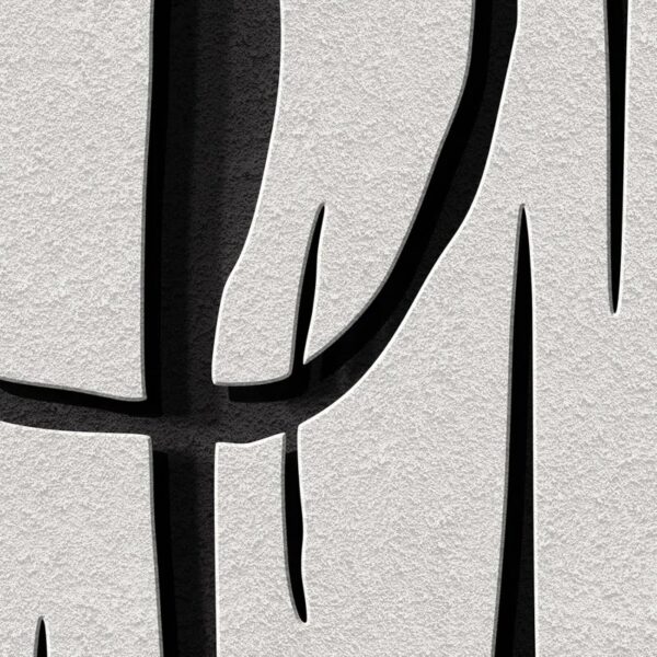 Black And White Abstract Wall Art For Living Room Large Framed Canvas Black Abstract Pictures Wall Decor - Image 3