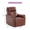 Jeramyah 35" Upholstered Power Reclining Chair with USB Port - Image 2