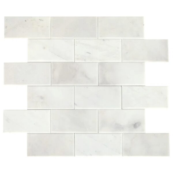 Simply Stick Mosaix 4'' W x 2'' L Natural Stone Peel and Stick Mosaic Tile