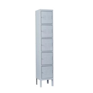 Kamberi Metal 5 - Tier 12'' School Locker with Key Gray