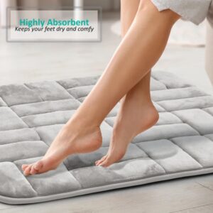 Clara Clark Gray Memory Foam Bath Rug