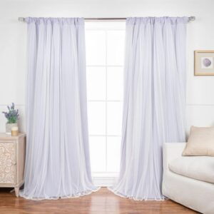 Harborcreek Solid Colour Blackout Thermal Rod Pocket Curtain Panels (Set of 2) 52"x96"