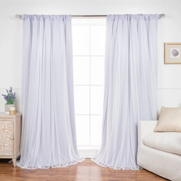 Harborcreek Solid Colour Blackout Thermal Rod Pocket Curtain Panels (Set of 2) 52"x96"