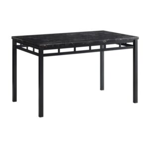 Horatious 4 - Person Faux Marble Top Four Leg Table