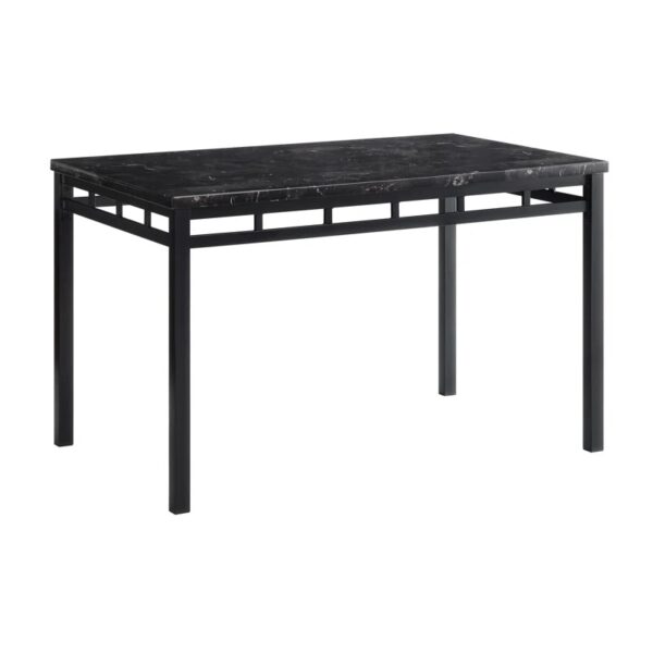 Horatious 4 - Person Faux Marble Top Four Leg Table